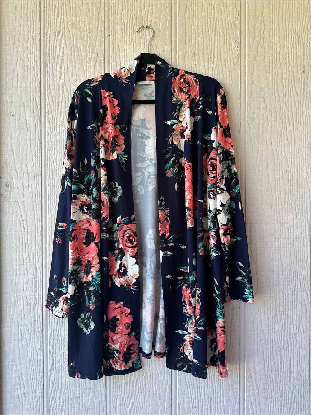 Reborn J Buttery Soft Floral Open-Front Cardigan